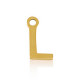 Stainless steel charm initial L Gold